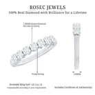 Certified Diamond Cluster Anniversary Ring Natural - ( HI-SI ) - Rosec Jewels