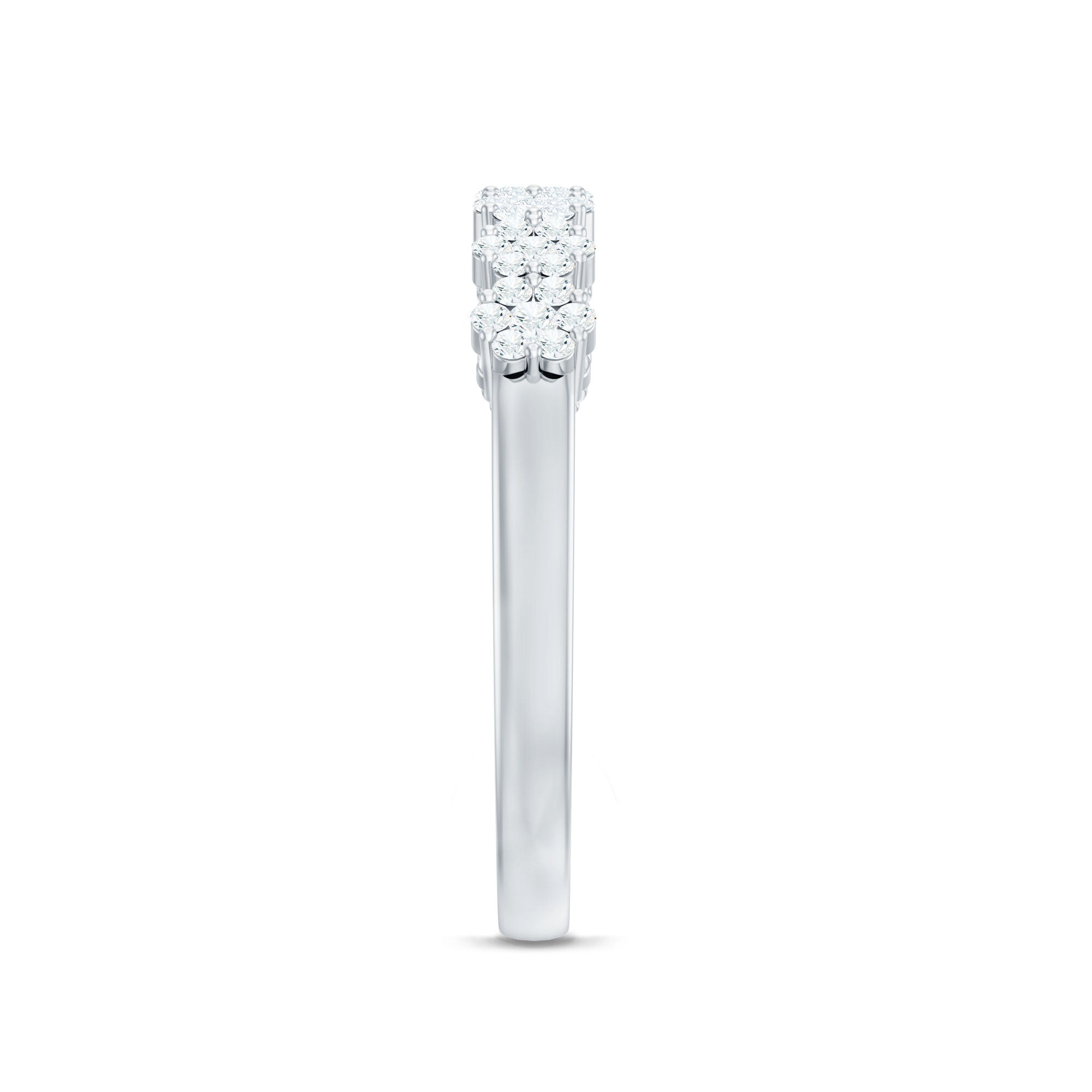 Certified Diamond Cluster Anniversary Ring Natural - ( HI-SI ) - Rosec Jewels