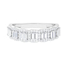 Designer Cubic Zirconia Semi Eternity Band Ring AAAA - Rosec Jewels