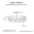 Designer Cubic Zirconia Semi Eternity Band Ring AAAA - Rosec Jewels