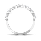 Designer Cubic Zirconia Semi Eternity Band Ring AAAA - Rosec Jewels