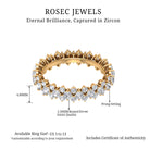 3.5 CT Zircon Cluster Eternity Ring in Prong Setting Zircon - ( AAAA ) - Quality - Rosec Jewels
