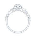 Round Cut Certified Moissanite Art Deco Engagement Ring D-VS1 - Rosec Jewels