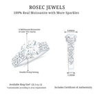 2.25 CT Solitaire Moissanite Gold Flower Engagement Ring Moissanite - ( D-VS1 ) - Color and Clarity - Rosec Jewels