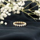 Bezel Set Moissanite Eternity Ring in Yellow Plated Silver D-VS1 14K Yellow Gold Plated Silver - Rosec Jewels