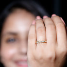 Bezel Set Moissanite Eternity Ring in Yellow Plated Silver D-VS1 14K Yellow Gold Plated Silver - Rosec Jewels