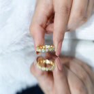 Bezel Set Moissanite Eternity Ring in Yellow Plated Silver D-VS1 14K Yellow Gold Plated Silver - Rosec Jewels
