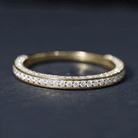 Surface Prong Set Moissanite Half Eternity Ring D-VS1 - Rosec Jewels