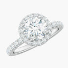 Classic Moissanite Halo Engagement Ring for Women D-VS1 - Rosec Jewels