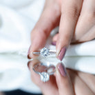 Brilliant Cut Solitaire Moissanite 2 CT Engagement Ring with Certificate D-VS1 - Rosec Jewels