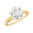 Brilliant Cut Solitaire Moissanite 2 CT Engagement Ring with Certificate D-VS1 - Rosec Jewels