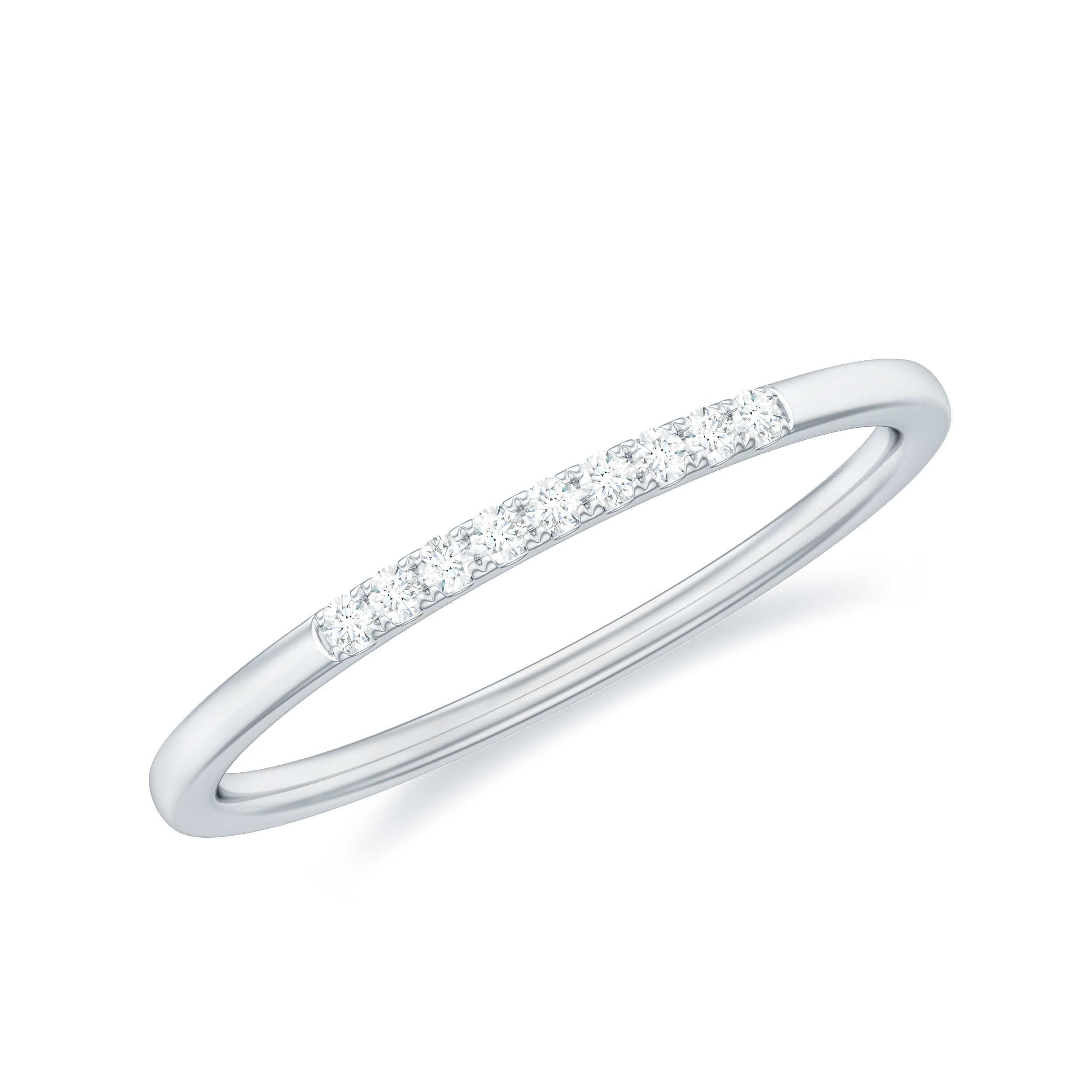 Rosec Jewels-Minimalist Diamond Stackable Ring for Women