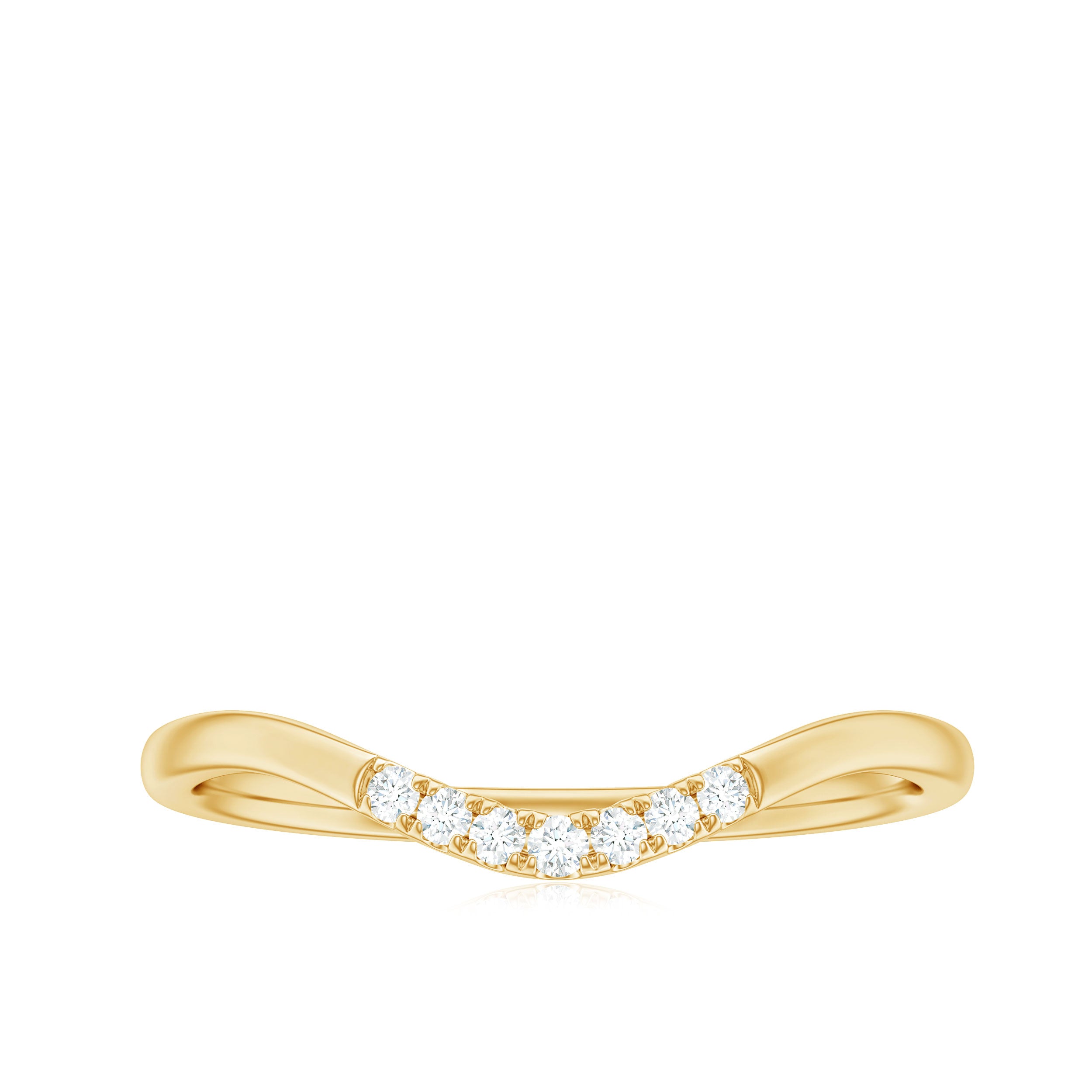 Rosec Jewels-Natural Diamond Curved Enhancer Ring for Women