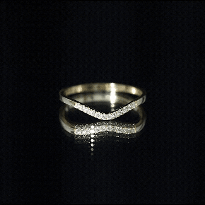 Rosec Jewels-Diamond Curved Enhancer Ring