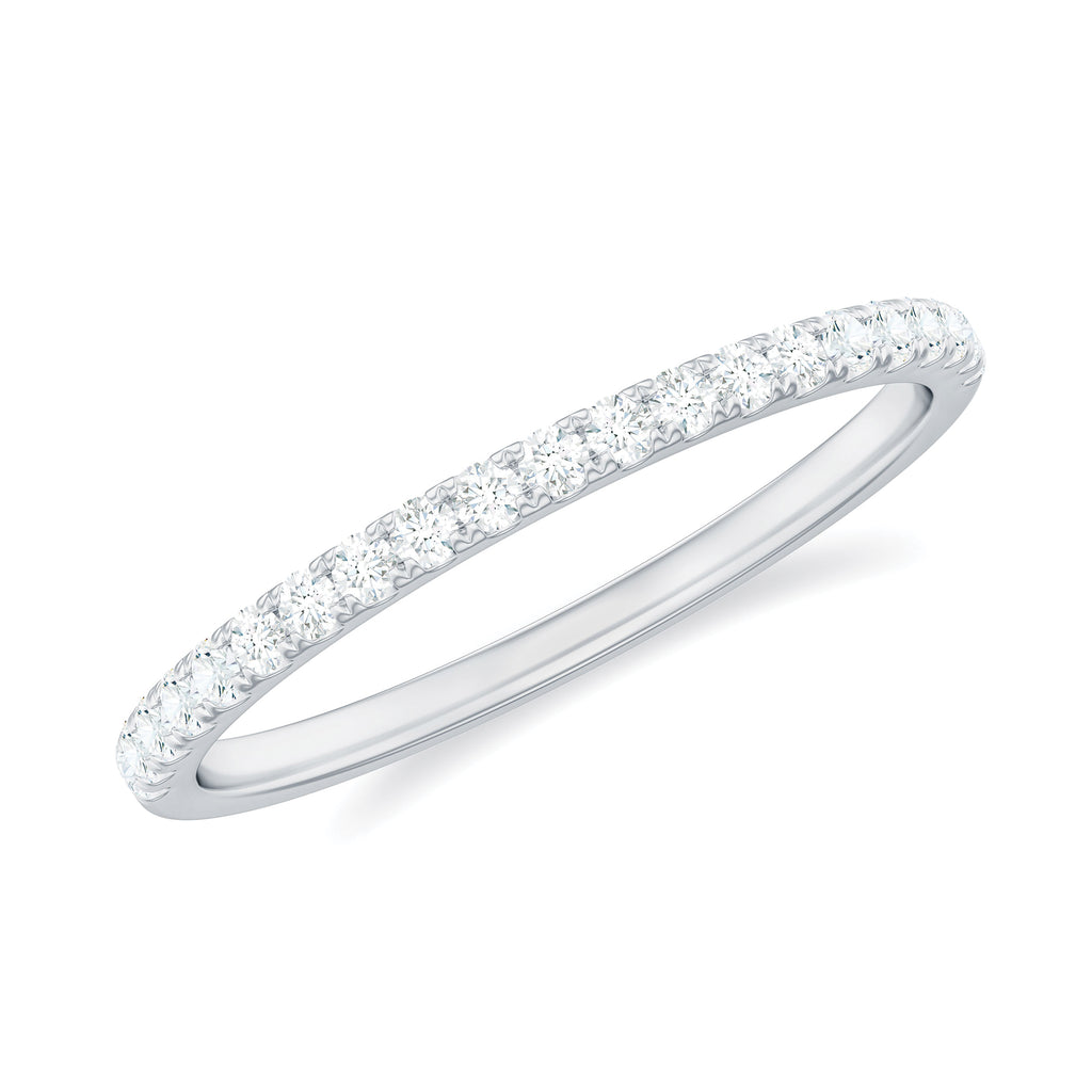 0.25 CT Stackable Diamond Eternity Ring in Fish Tail Setting Diamond - ( HI-SI ) - Color and Clarity - Rosec Jewels