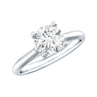 Rosec Jewels-Solitaire Round Cut Moissanite Engagement Ring for Her