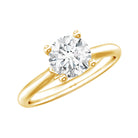 Rosec Jewels-Solitaire Round Cut Moissanite Engagement Ring for Her