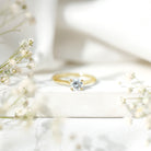 Rosec Jewels-Solitaire Round Cut Moissanite Engagement Ring for Her