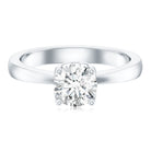 Petal Prong Set Round Moissanite Solitaire Engagement Ring D-VS1 - Rosec Jewels