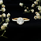 Certified Moissanite Halo Engagement Ring for Her D-VS1 - Rosec Jewels
