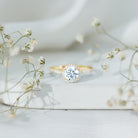 Certified Moissanite Halo Engagement Ring for Her D-VS1 - Rosec Jewels
