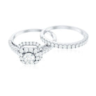 1.50 CT Zircon Statement Wedding Ring Set AAAA - Rosec Jewels