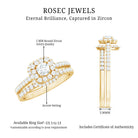1.50 CT Zircon Statement Wedding Ring Set AAAA - Rosec Jewels