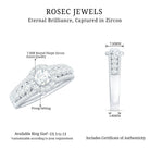 1.50 CT Zircon Statement Engagement Ring AAAA - Rosec Jewels