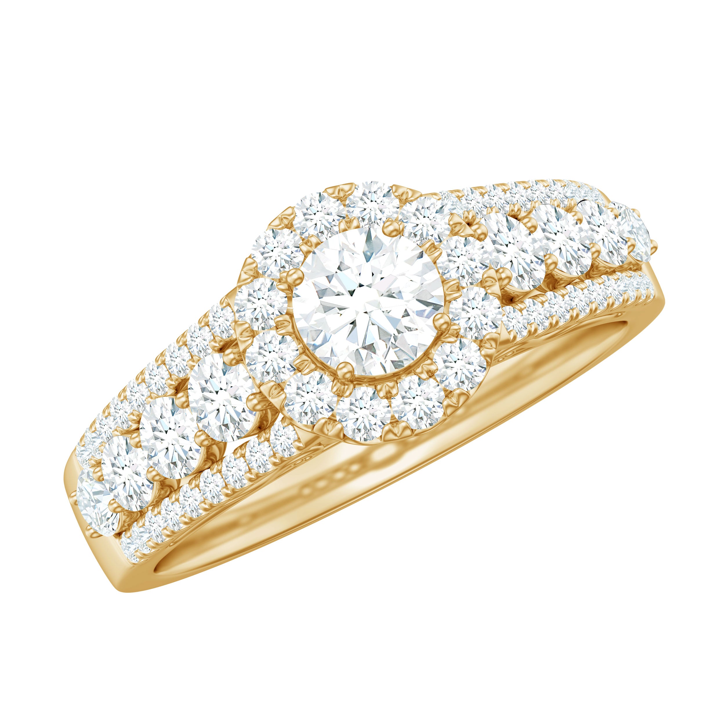 1.50 CT Zircon Statement Engagement Ring AAAA - Rosec Jewels
