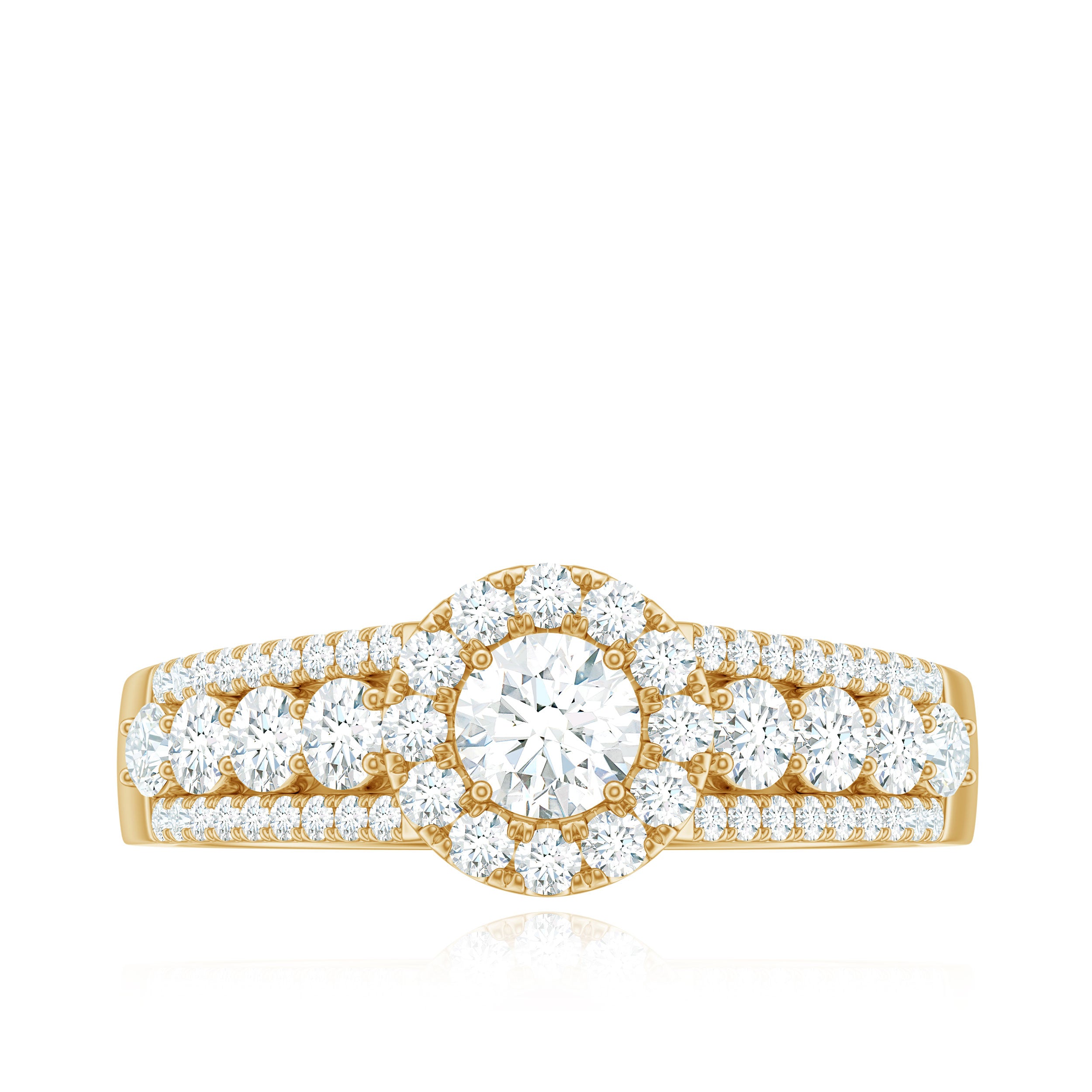 1.50 CT Zircon Statement Engagement Ring AAAA - Rosec Jewels