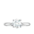 1 CT Round Shape Moissanite Designer Solitaire Ring Moissanite - ( D-VS1 ) - Color and Clarity - Rosec Jewels