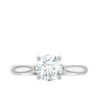 Round Shaped Moissanite Solitaire Engagement Ring D-VS1 - Rosec Jewels