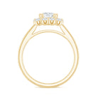 Classic Moissanite Halo Engagement Ring in Double Prong Setting D-VS1 - Rosec Jewels
