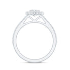 Classic Moissanite Halo Engagement Ring D-VS1 - Rosec Jewels