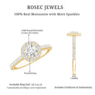 Classic Moissanite Halo Engagement Ring D-VS1 - Rosec Jewels
