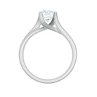 7 MM Round Moissanite Solitaire Engagement Ring in Reverie Setting D-VS1 - Rosec Jewels