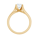 7 MM Round Moissanite Solitaire Engagement Ring in Reverie Setting D-VS1 - Rosec Jewels
