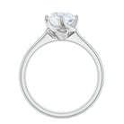 Twisted Prong Set Solitaire Moissanite Engagement Ring with Certificate D-VS1 - Rosec Jewels
