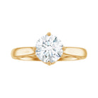 Twisted Prong Set Solitaire Moissanite Engagement Ring with Certificate D-VS1 - Rosec Jewels