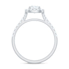 Cubic Zirconia Halo Engagement Ring with Certificate AAAA - Rosec Jewels