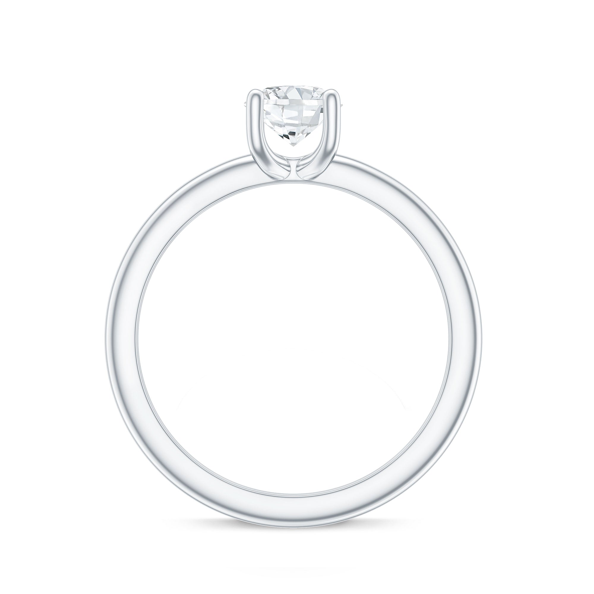 Certified 6 MM Moissanite Solitaire Promise Ring for Her D-VS1 - Rosec Jewels