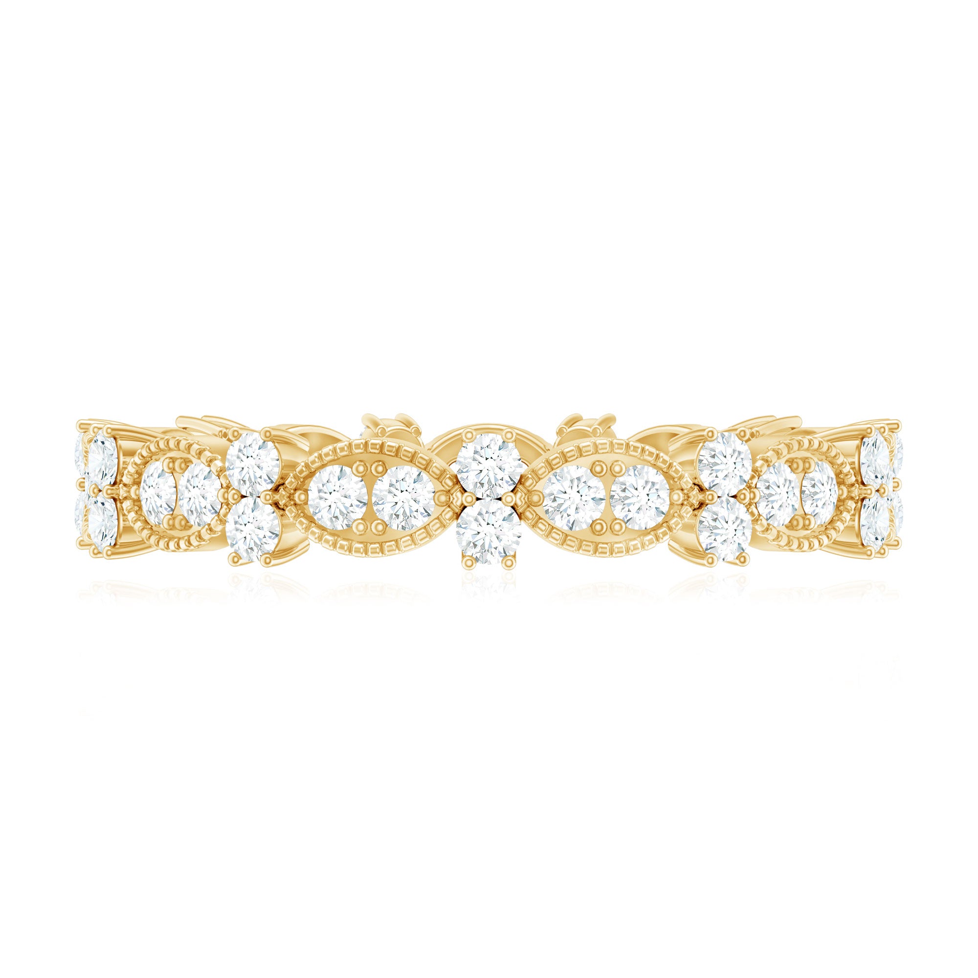 Designer Moissanite Eternity Ring for Women D-VS1 - Rosec Jewels