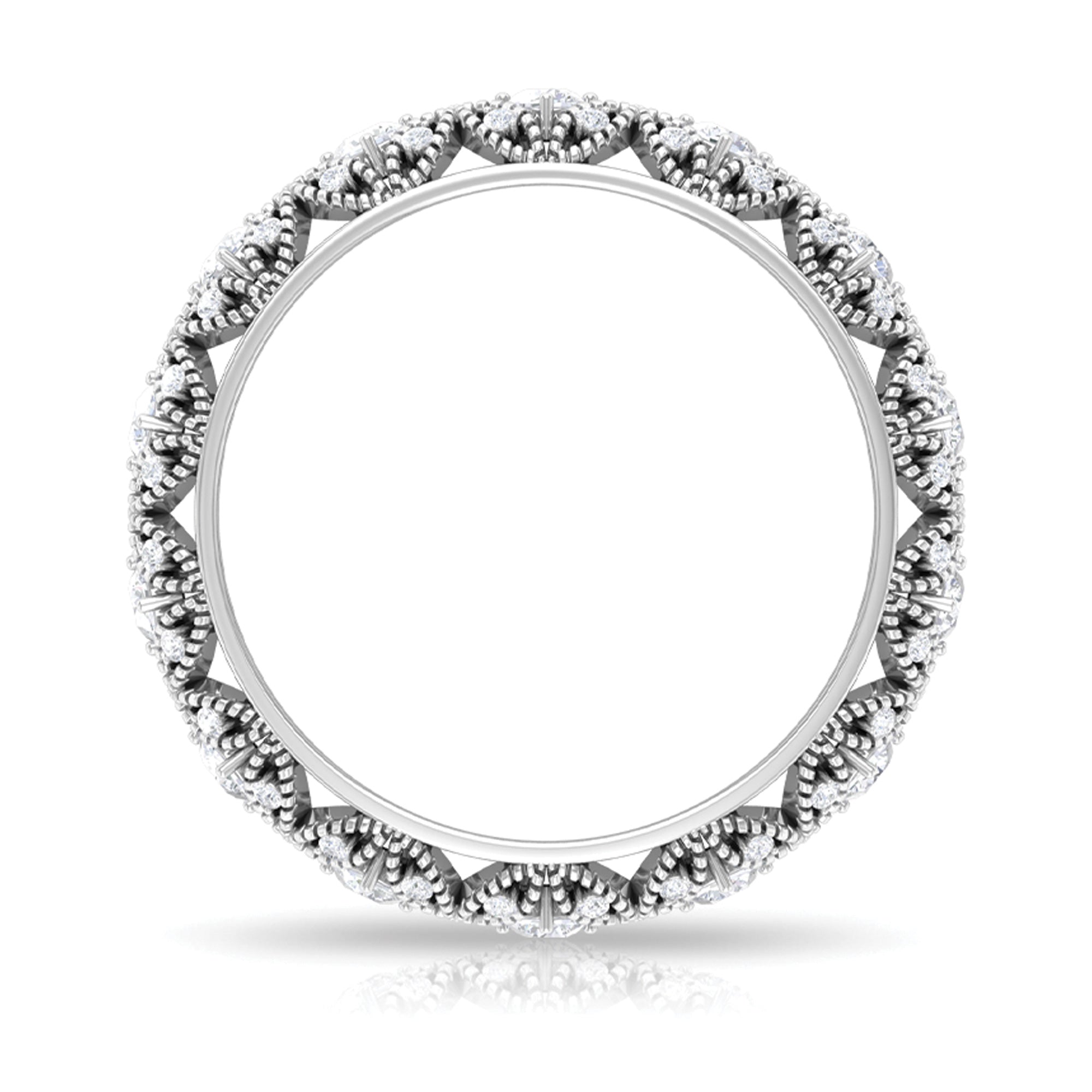 Moissanite Vintage Antique Wedding Ring D-VS1 - Rosec Jewels