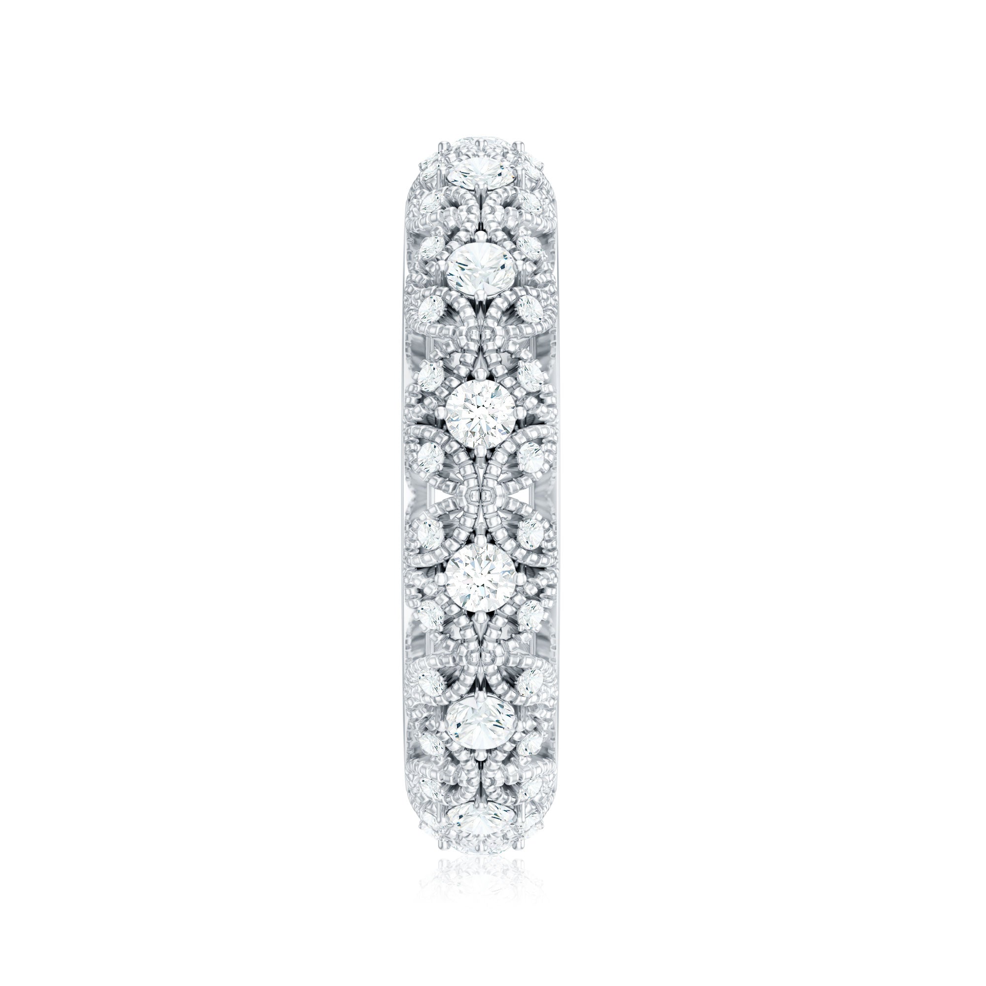 Moissanite Vintage Antique Wedding Ring D-VS1 - Rosec Jewels