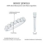 Rosec Jewels-Minimalist Moissanite Flower Wedding Band for Women