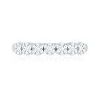 Rosec Jewels-Minimalist Moissanite Flower Wedding Band for Women