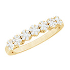 Rosec Jewels-Minimalist Moissanite Flower Wedding Band for Women