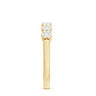 Rosec Jewels-Minimalist Moissanite Flower Wedding Band for Women