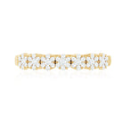 Rosec Jewels-Minimalist Moissanite Flower Wedding Band for Women