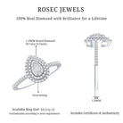 Diamond Pear Shaped Engagement Ring Natural - ( HI-SI ) - Rosec Jewels